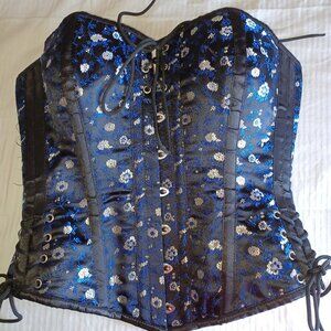 Enchantress Corset w/mid length bell sleeved bolaro jacket and Corset Skirt